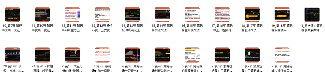 财学堂【倪仁勇】筹码峰跟庄战法视频课程 指标资料插图1